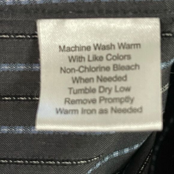 Striped Button Down Shirt Cotton Non Iron L - Picture 2 of 7